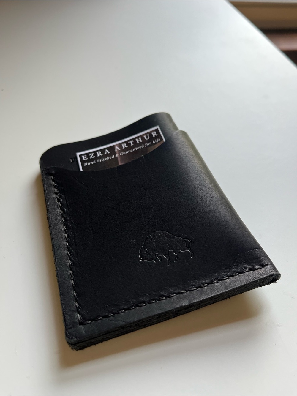 Black Leather Slim Card Wallet